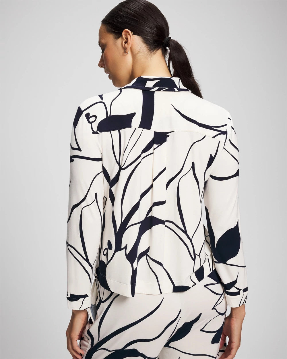 NOUVEAU FLORA CHAMP - Long-Sleeve Notch Collar Pajama Top | Soma
