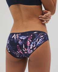 BLOOM BRIGHTLY MINI NAVY - Bikini Panty with Enchanting Lace | Soma