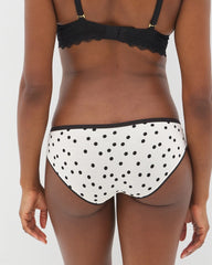 MERRY DOT CHAMPAGNE BLACK - Bikini Panty with Enchanting Lace | Soma