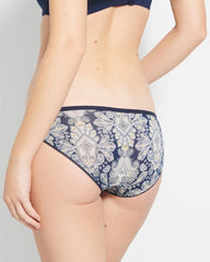 STYLISH PAISLEY M NAVY - Bikini Panty with Enchanting Lace | Soma