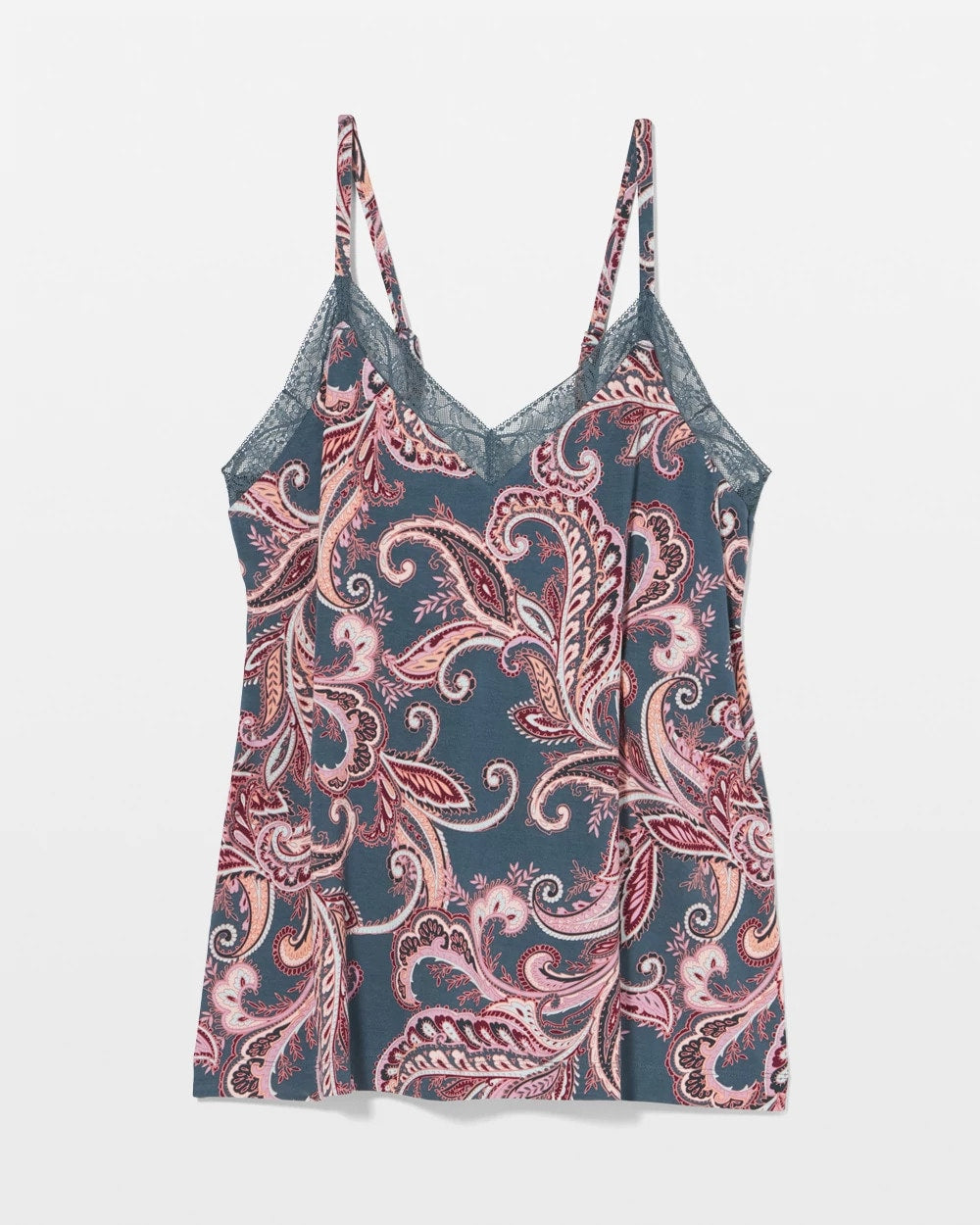 IMPERIAL PAISLEY MD PET - Lace Trim Pajama Cami | Soma