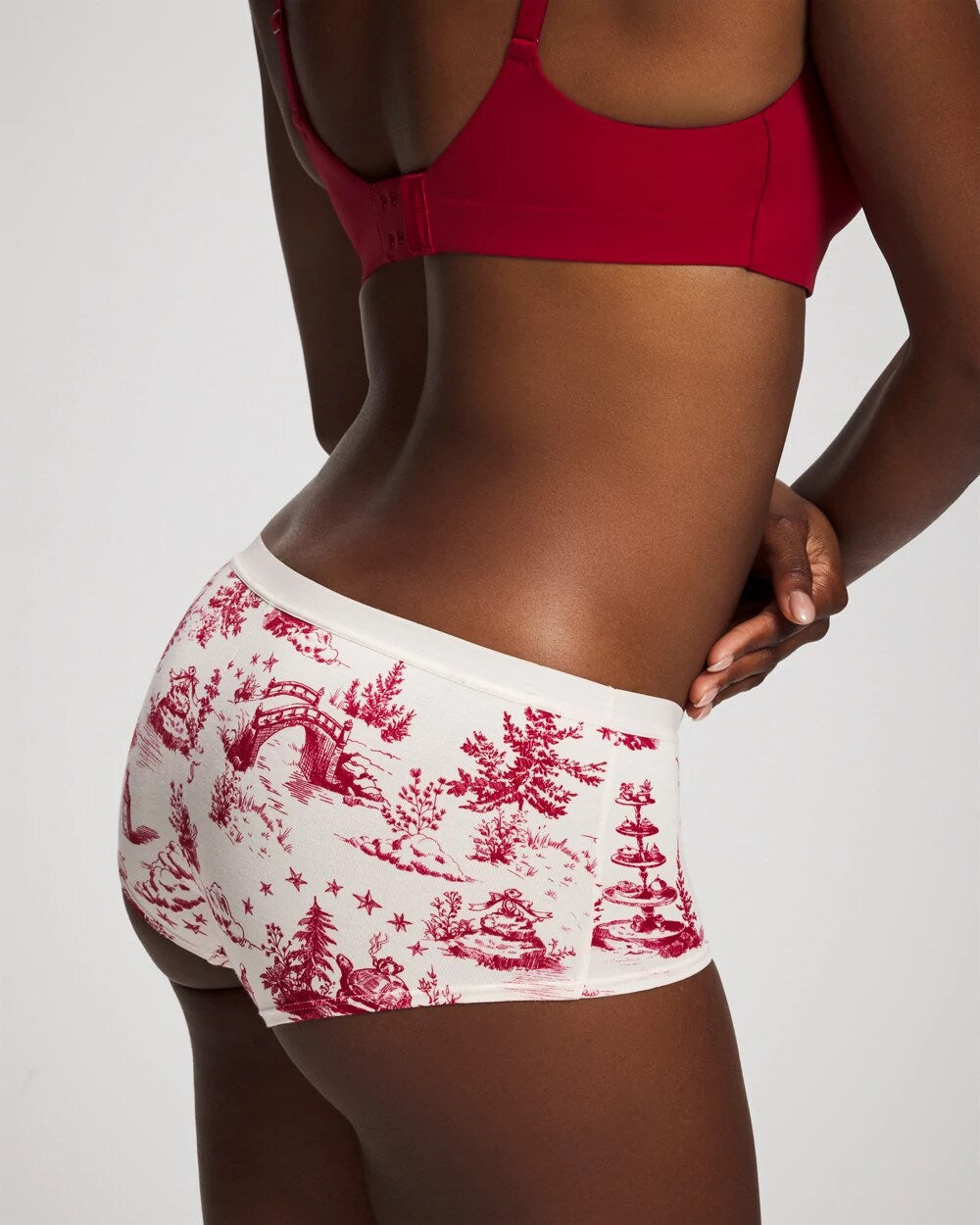 ENCHANTED TOILE CHAMPAGNE - Cotton Boyshort Panty | Soma