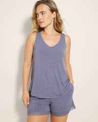 ON THE DOT EARL GRAY - Printed V-Neck Pajama Tank | Soma