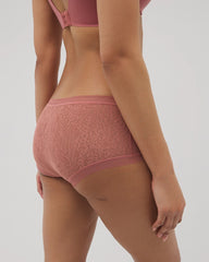 CLAY ROSE - Soma Boyshort Panty with Stretch Lace | Soma