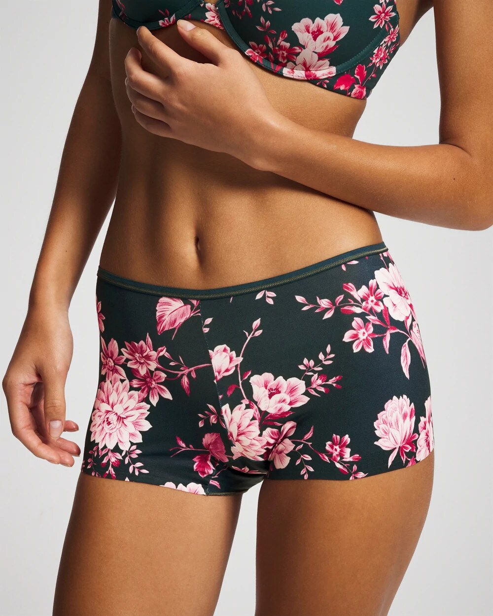 COTTAGE FLORAL MINI GREEN - Edge Boyshort Panty | Soma