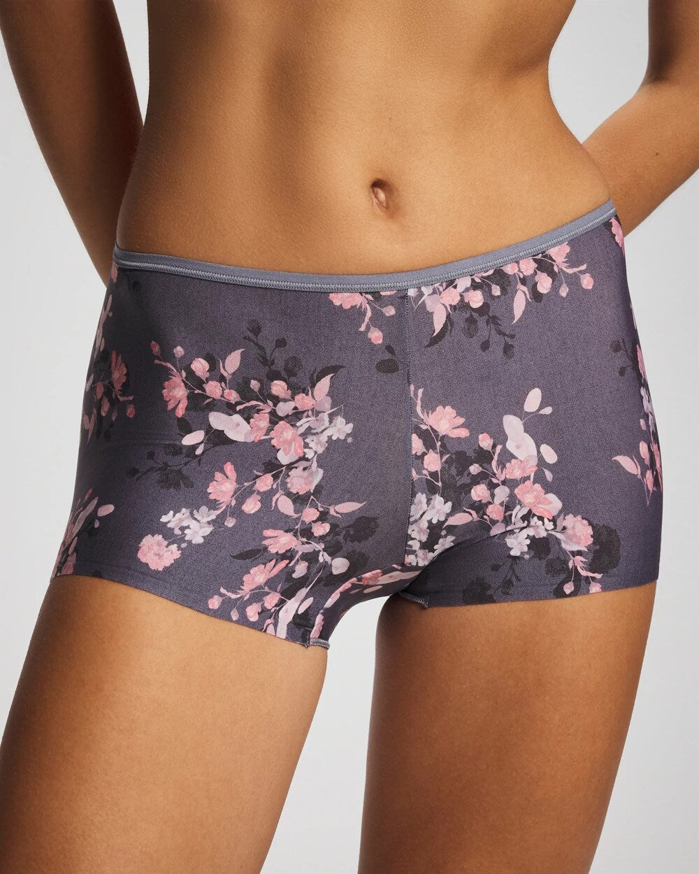 FLORAL DREAMS MINI GRAY - Edge Boyshort Panty | Soma
