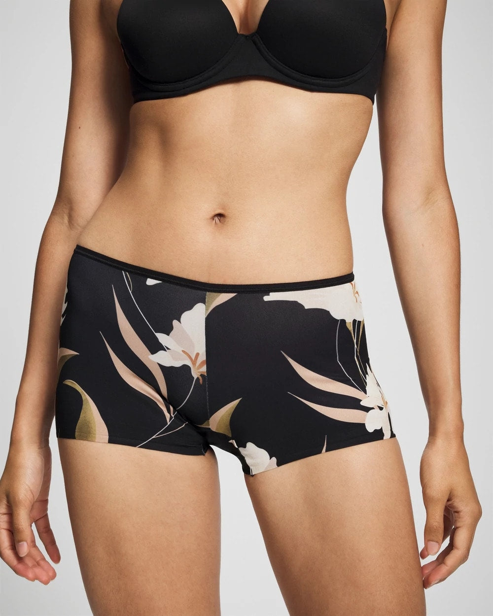 MYSTIC BLOOMS MINI BLACK - Edge Boyshort Panty | Soma
