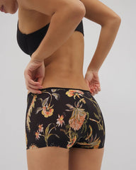 JAIPUR FLORAL BLACK - Edge Boyshort Panty | Soma