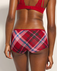 SNUGGLE UP PLAID M BIAS R - Boyshort Panty with Enchanting Lace | Soma