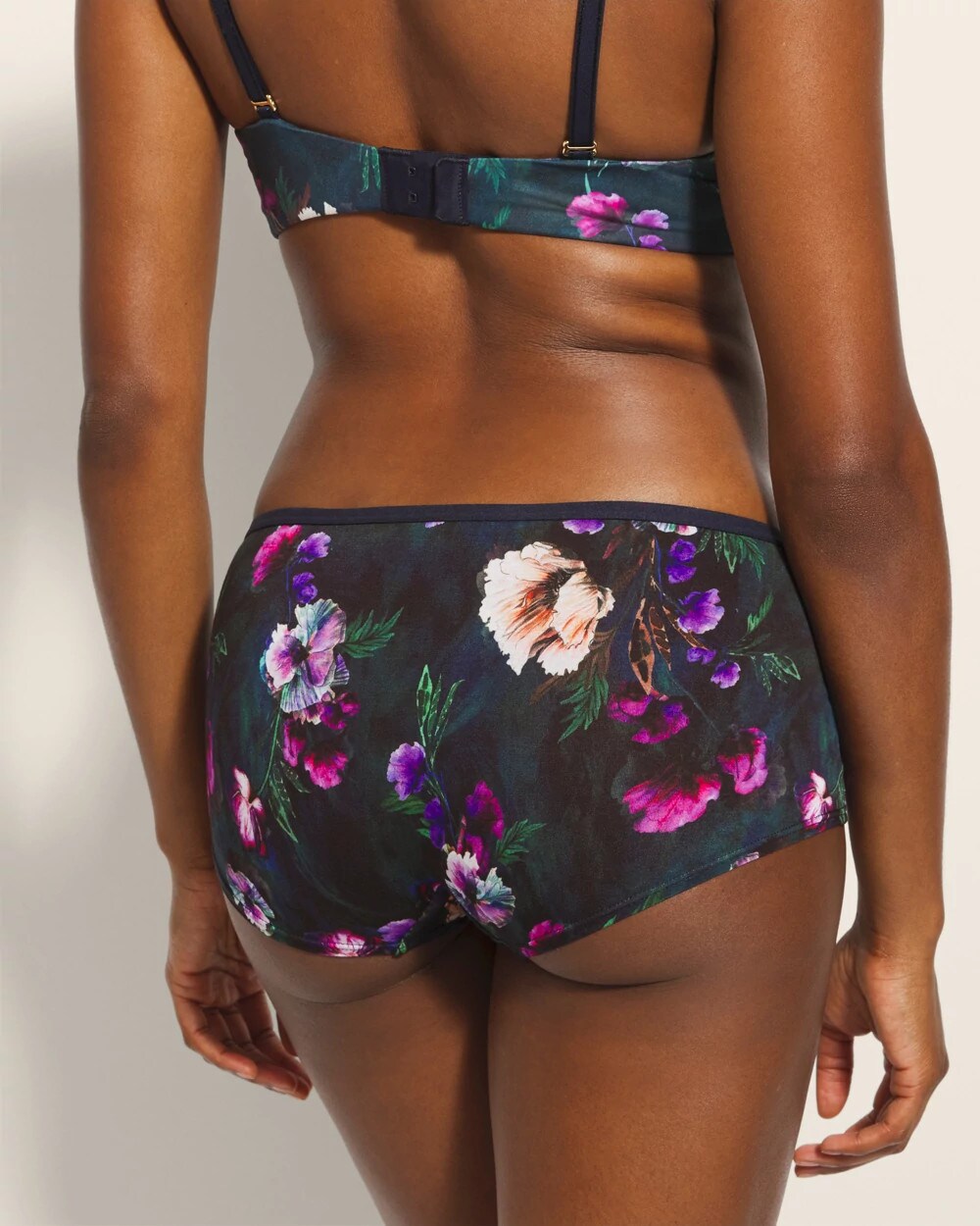 FLEUR EVER MINI NAVY - Boyshort Panty with Enchanting Lace | Soma