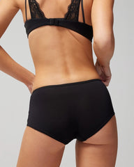 BLACK - Boyshort Panty with Enchanting Lace | Soma