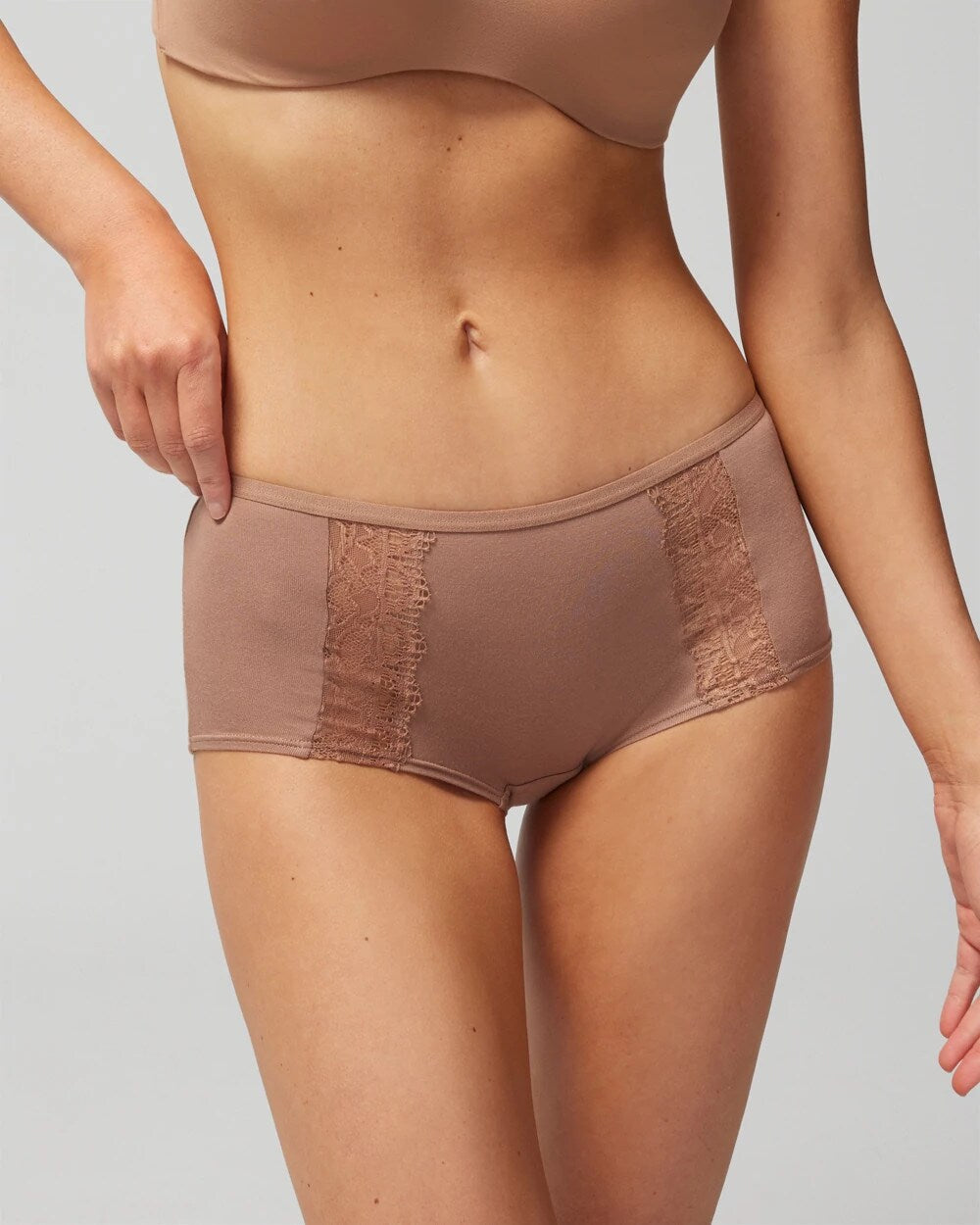 WARM SIENNA - Boyshort Panty with Enchanting Lace | Soma