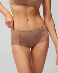 WARM SIENNA - Boyshort Panty with Enchanting Lace | Soma