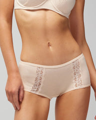 PALE SAND - Boyshort Panty with Enchanting Lace | Soma
