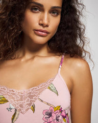 FEATHERED FANCY PINK - Lace Trim Chemise | Soma