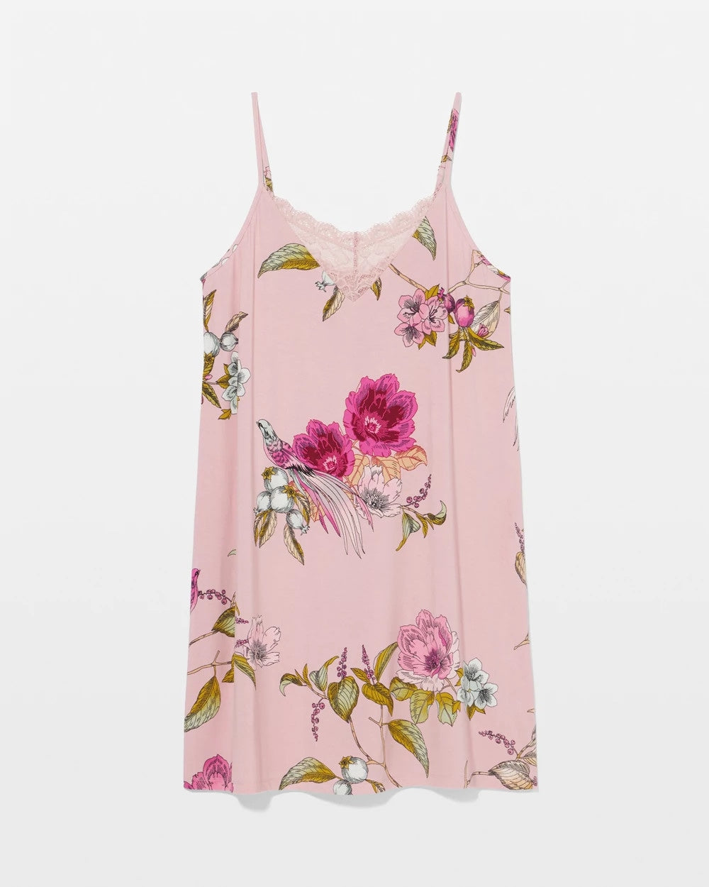 FEATHERED FANCY PINK - Lace Trim Chemise | Soma