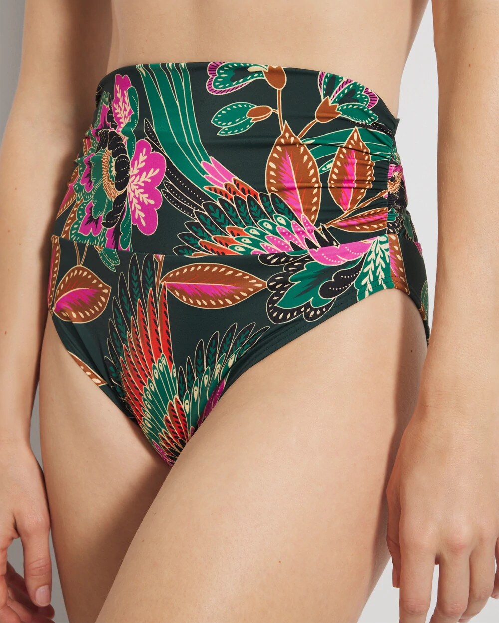 PARROT-ISE LUSH EMERALD - Covertible Bikini Bottom | Soma