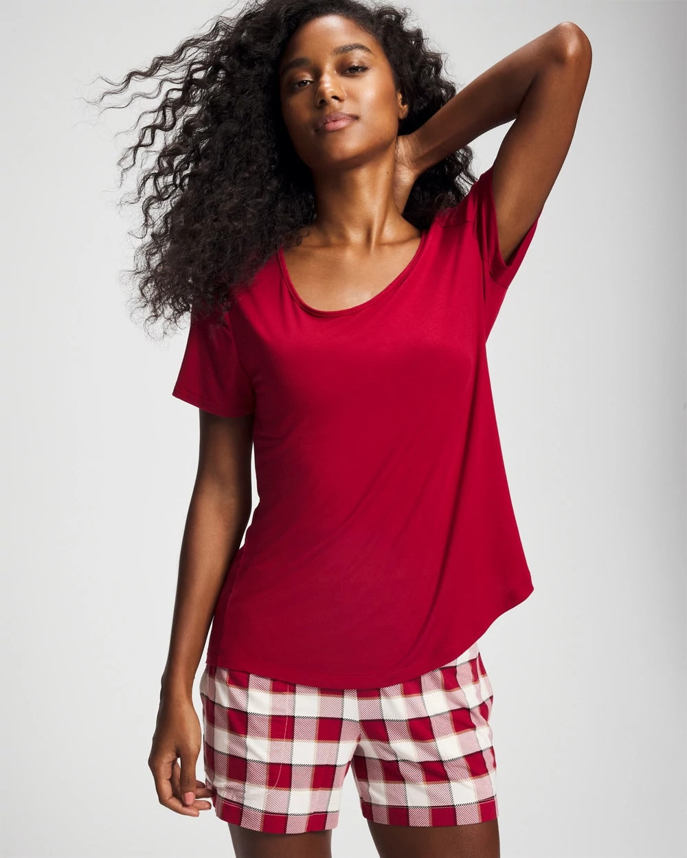DREAMSCAPE PLAID CHAMP - Packaged Short-Sleeve Short Pajama Set | Soma
