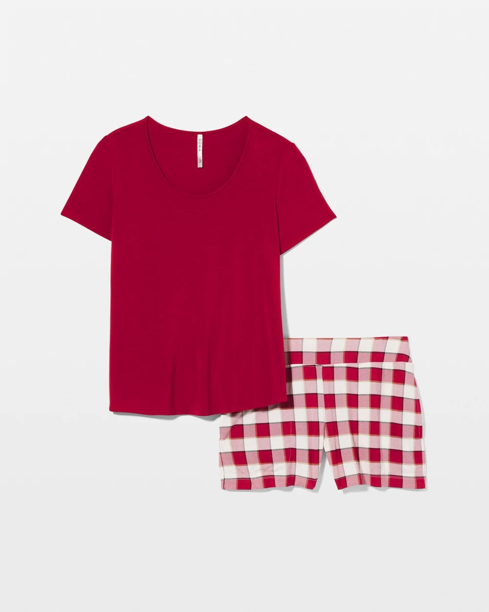 DREAMSCAPE PLAID CHAMP - Packaged Short-Sleeve Short Pajama Set | Soma