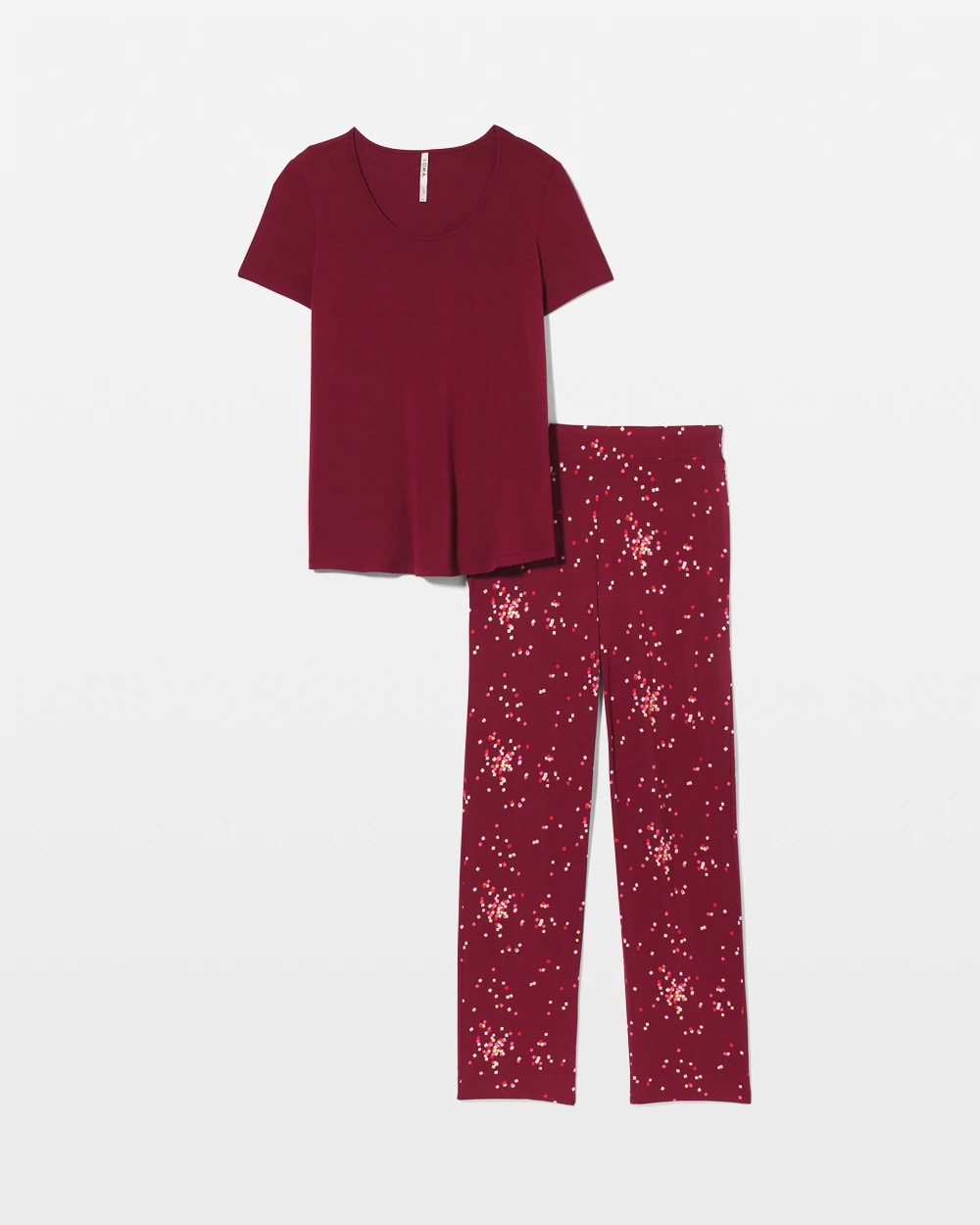 SCATTERED SQUARES VP/FOIL - Packaged Short-Sleeve Pant Pajama Set | Soma