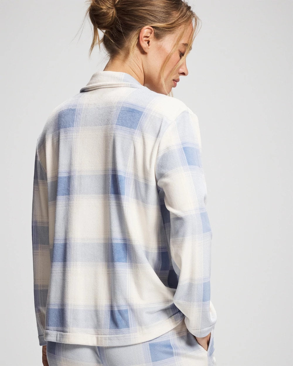 FROSTED PLAID BLUE - Long Sleeve Pajama Set | Soma