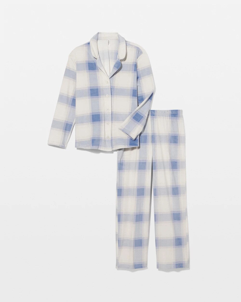 FROSTED PLAID BLUE - Long Sleeve Pajama Set | Soma