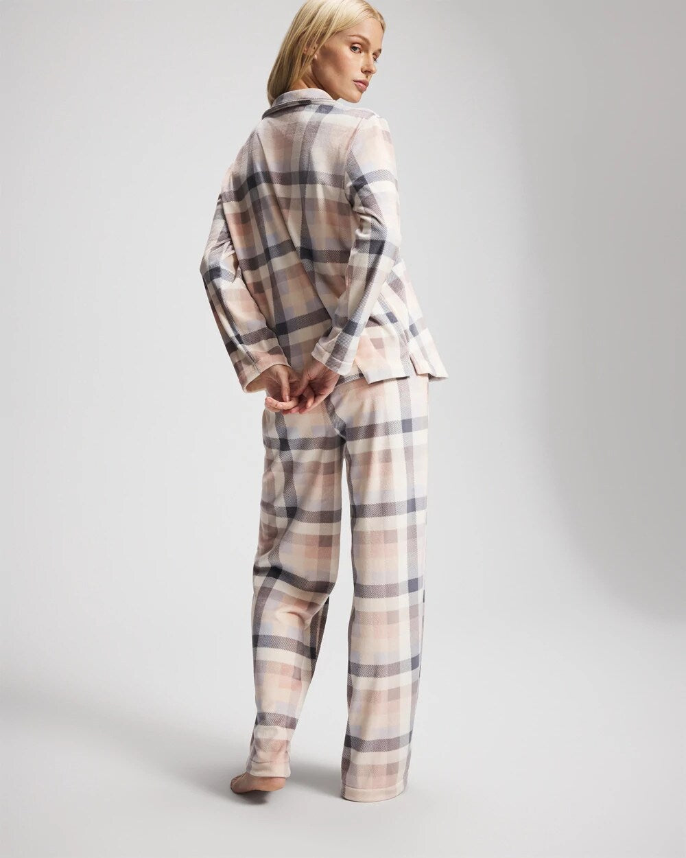 PRISM PLAID GRAY - Long Sleeve Pajama Set | Soma