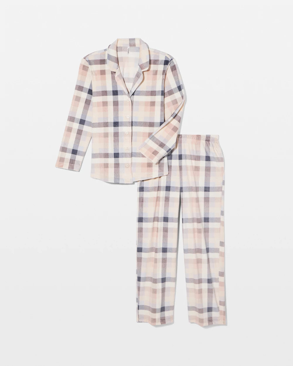 PRISM PLAID GRAY - Long Sleeve Pajama Set | Soma