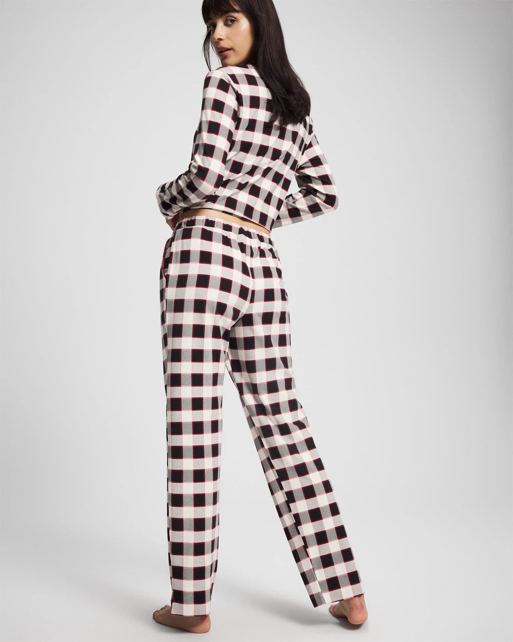 DREAMSCAPE PLAID BLACK - Ankle Pajama Pant | Soma