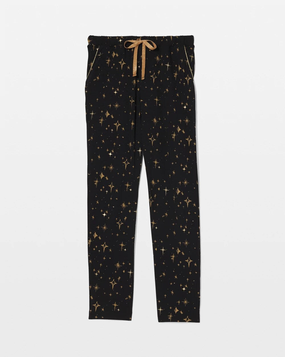 STELLAR SCENE BLACK/FOIL - Ankle Pajama Pant | Soma