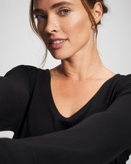 BLACK - Long Sleeve Pajama Top | Soma