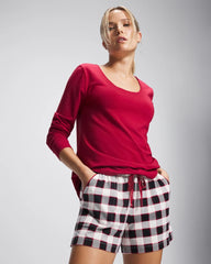 DREAMSCAPE PLAID BLACK - Pajama Shorts | Soma