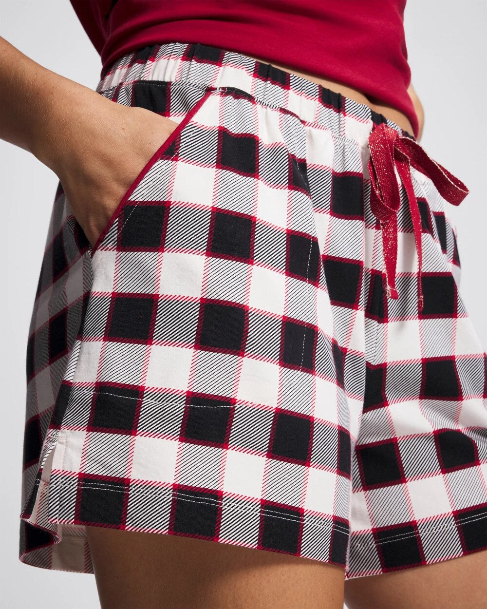 DREAMSCAPE PLAID BLACK - Pajama Shorts | Soma