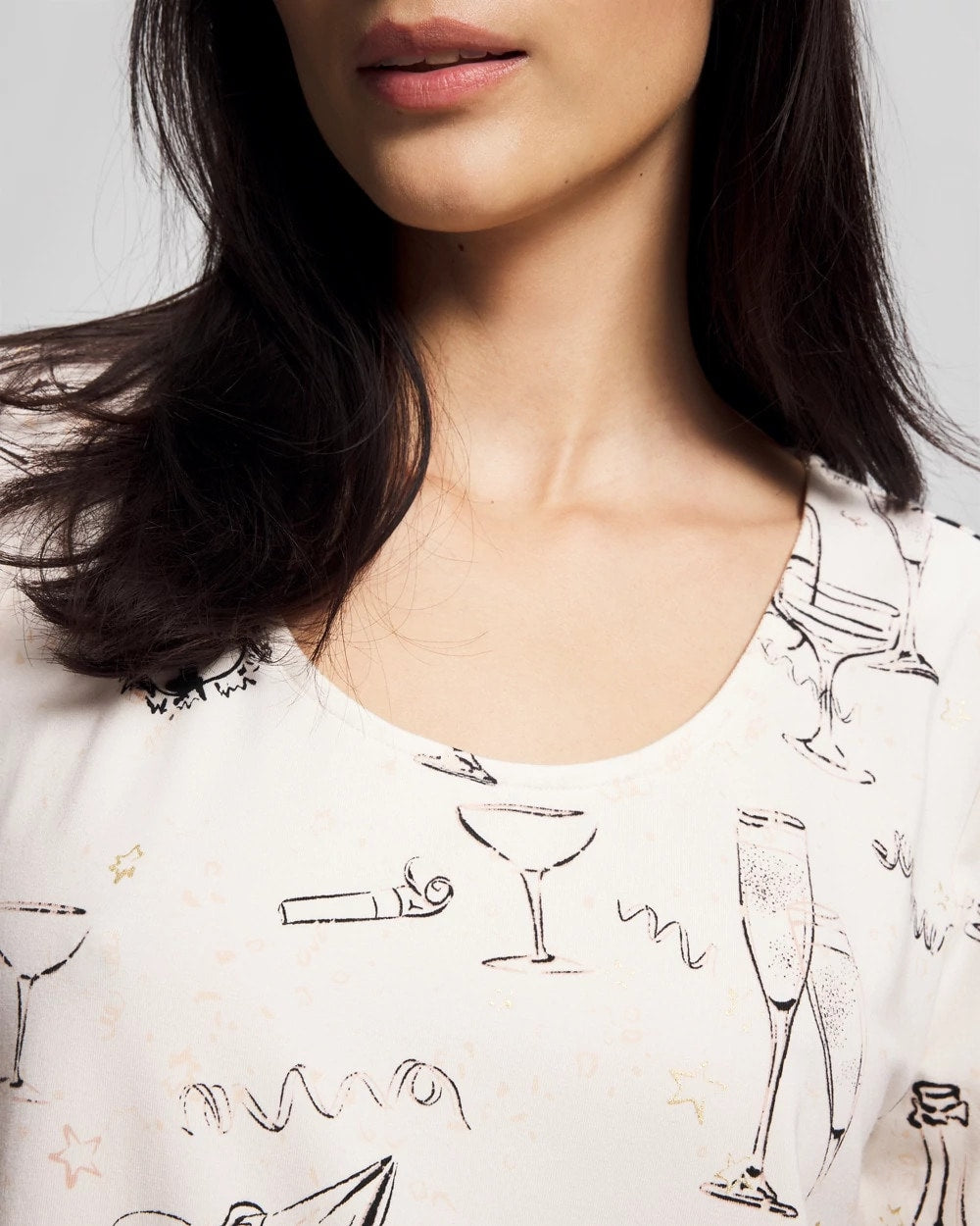 FIZZ THE SEASON FOIL - Long-Sleeve Sleepshirt | Soma