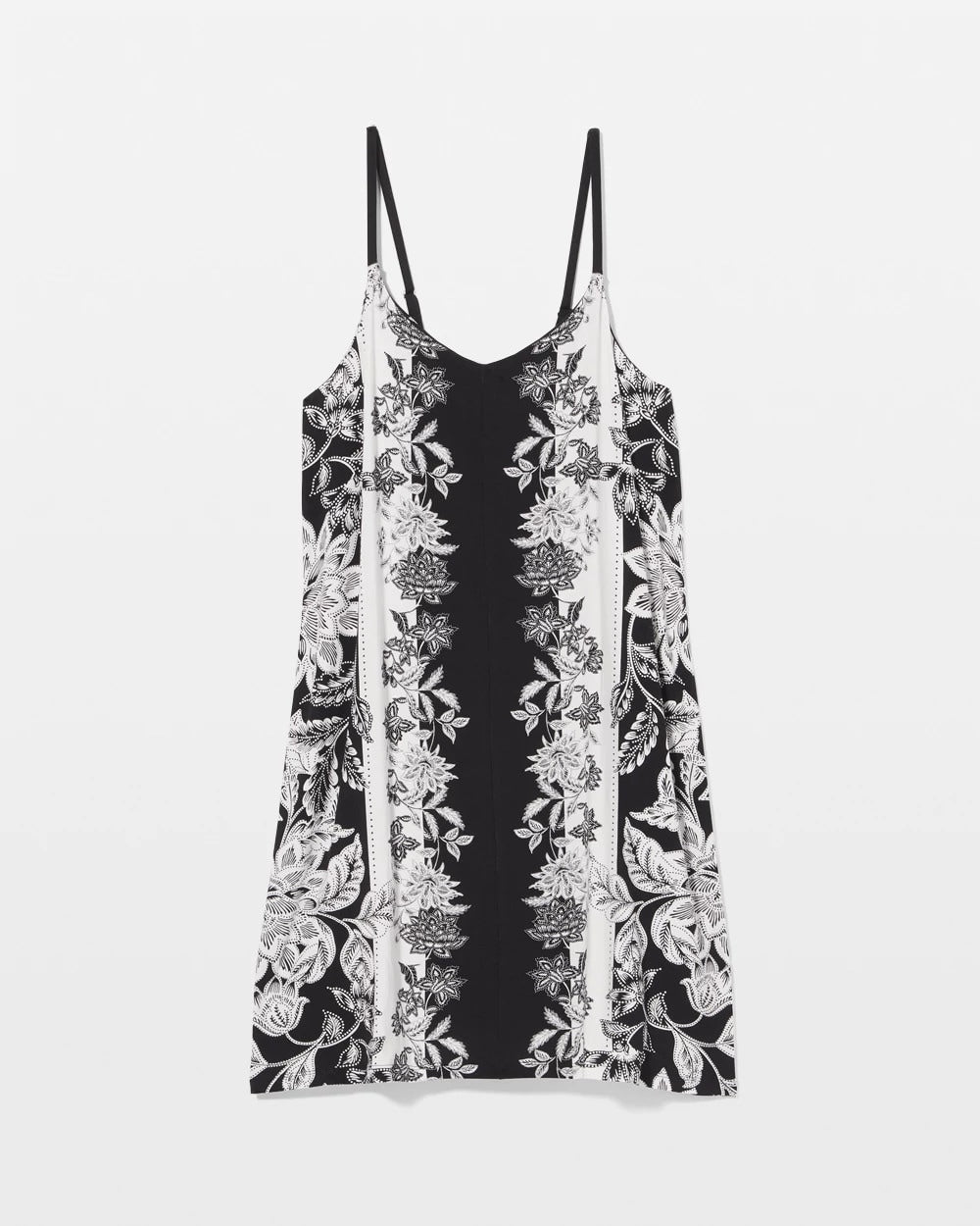 STAMPED FLORAL SCARF BLK - Flyaway Chemise | Soma