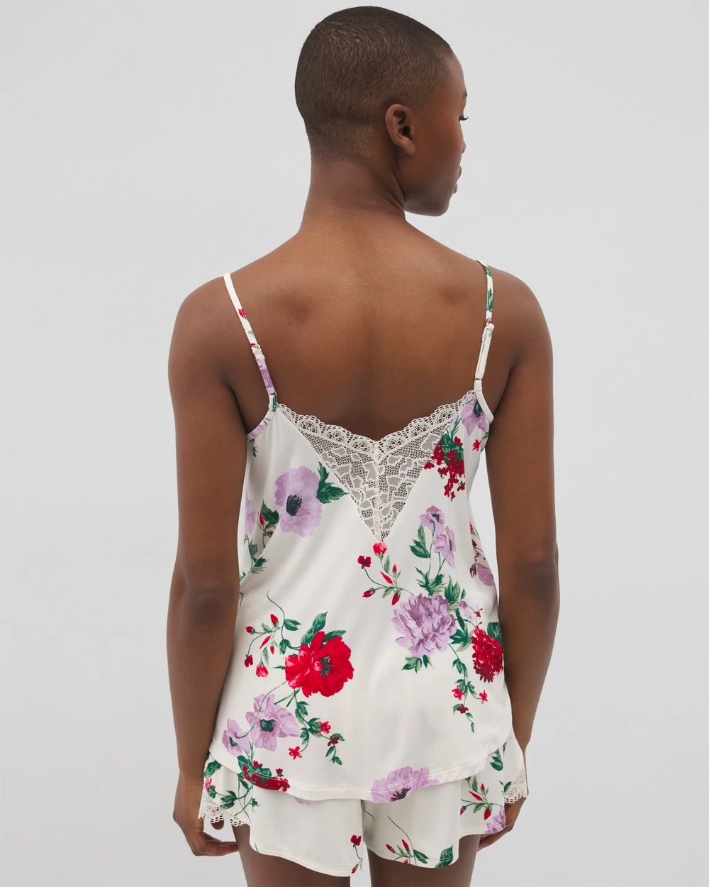 RHAPSODY FLORAL SUGAR - Lace Trim Pajama Cami | Soma