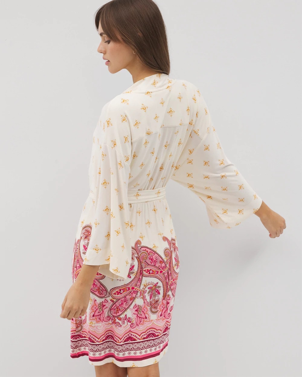 KASHMIR PAISLEY PLCD CH - Kimono Short Robe | Soma