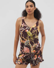 PARROT-DISO PLUME G PLUM - Shirred Strap Pajama Tank | Soma