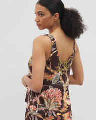 PARROT-DISO PLUME G PLUM - Shirred Strap Pajama Tank | Soma