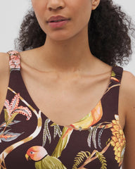 PARROT-DISO PLUME G PLUM - Shirred Strap Pajama Tank | Soma
