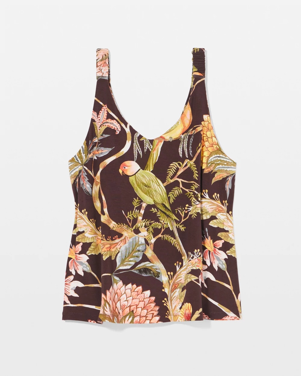 PARROT-DISO PLUME G PLUM - Shirred Strap Pajama Tank | Soma
