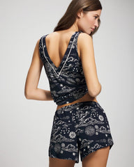 COSMIC BALLET NAVY - Relaxed Pajama Short | Soma