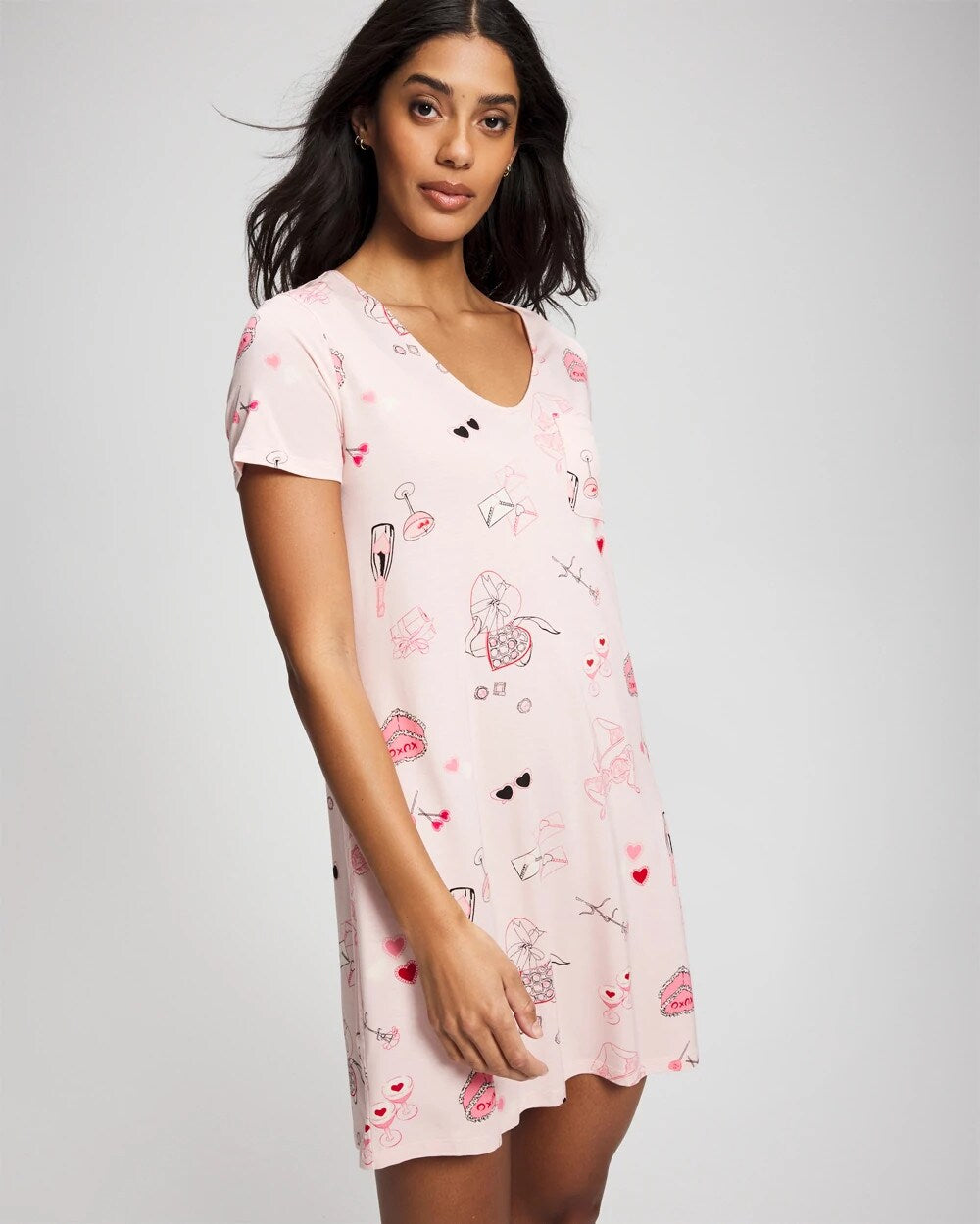 BE MINE PRETTY PINK - Short Sleeve Sleepshirt | Soma