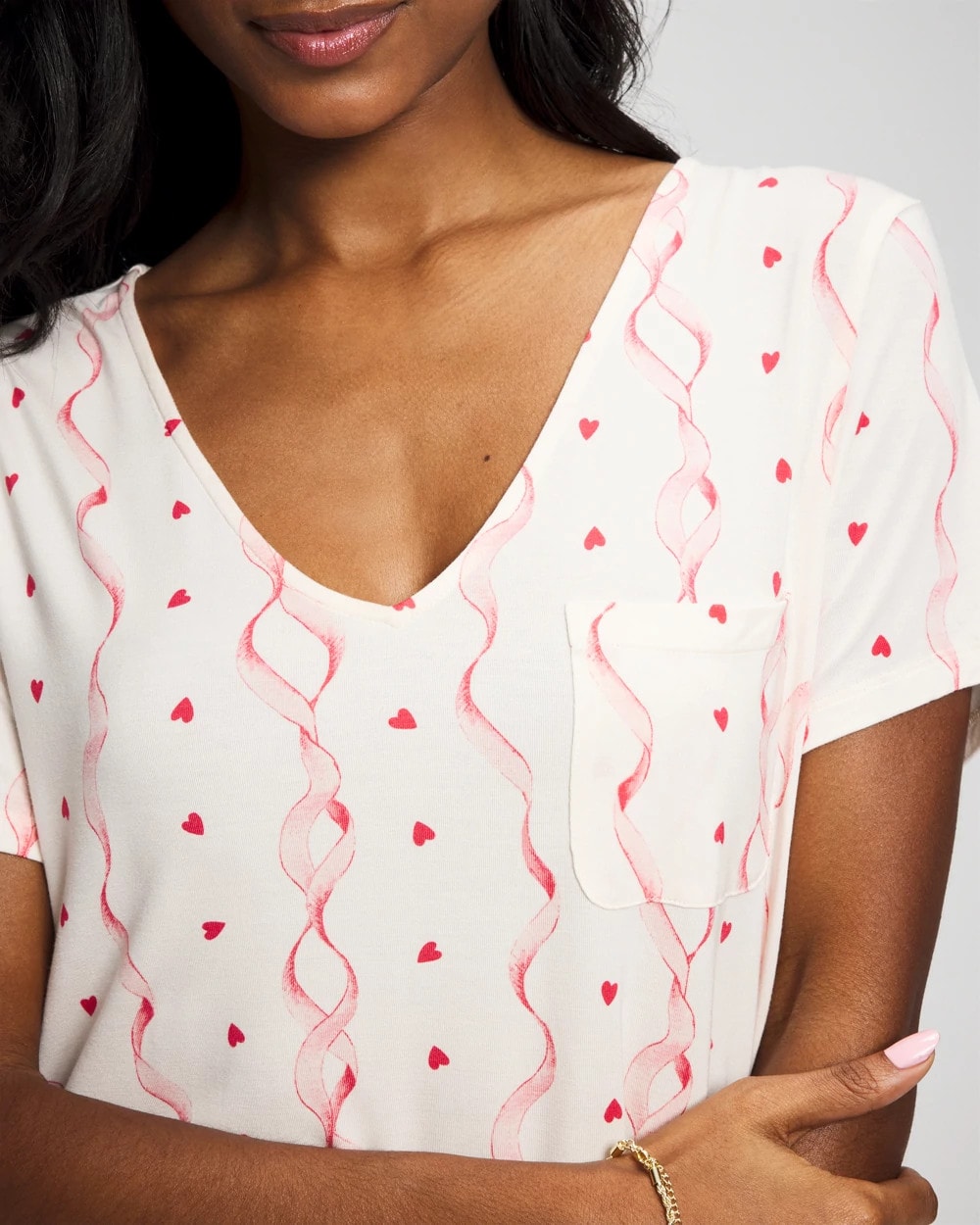 COQUETTE VALENTINE CHAMP - Short Sleeve Sleepshirt | Soma