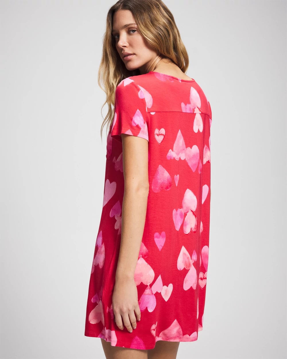 WHOLE LOTTA LOVE RED - Short Sleeve Sleepshirt | Soma