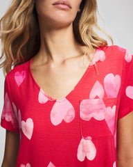 WHOLE LOTTA LOVE RED - Short Sleeve Sleepshirt | Soma