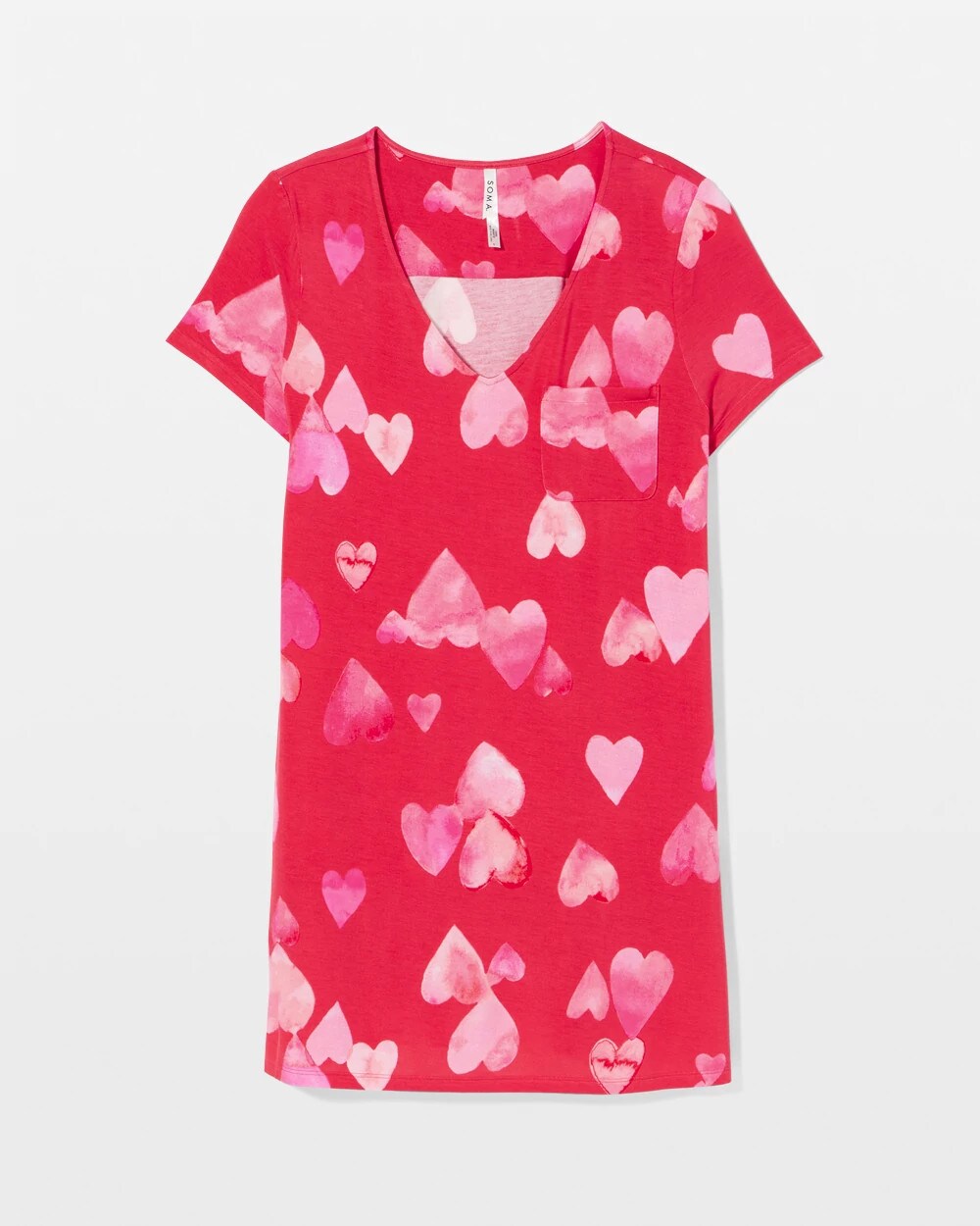 WHOLE LOTTA LOVE RED - Short Sleeve Sleepshirt | Soma