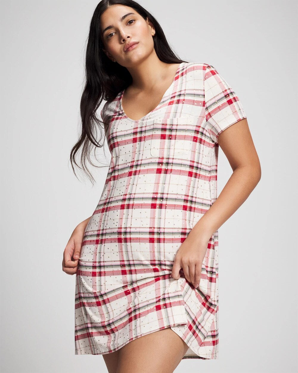 TARTAN TEXTILE CHAMP - Short Sleeve Sleepshirt | Soma