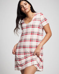TARTAN TEXTILE CHAMP - Short Sleeve Sleepshirt | Soma