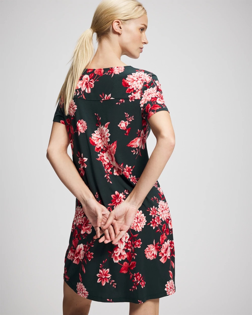 COTTAGE FLORAL GREEN - Short Sleeve Sleepshirt | Soma
